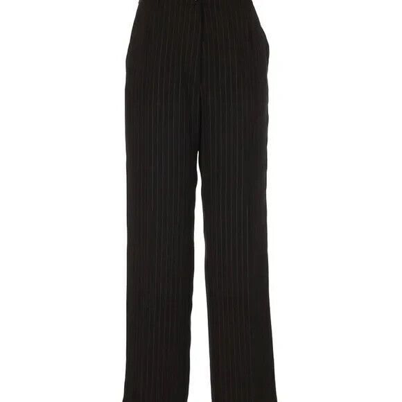 Peck & Peck Collection dress pants women's size 8  black pin stripes - Picture 8 of 11